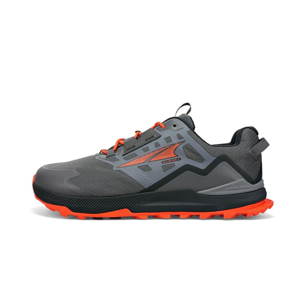 Altra Men's Gray and Orange Trail Running Shoes